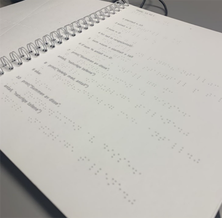 Figure: Embossed code (in Norwegian)