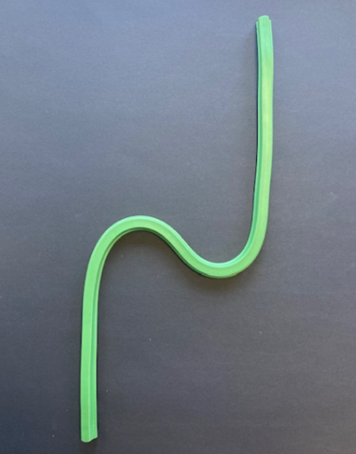 A flexi curve representing a third-degree function