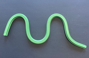 Figure: A flexi curve shaped like a sine curve